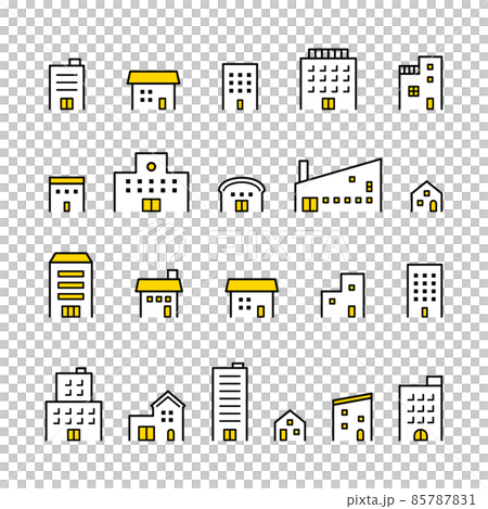 建物アイコンセット 85787831