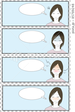 Template illustration of a worried woman (2) Template illustration of a worried woman (2) 85789248