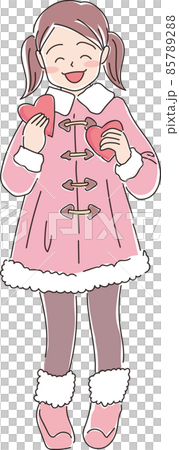 ハートを2個持った女の子 85789288