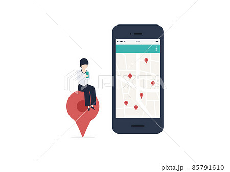 MEO対策で上位表示を狙おう!なイラスト素材 MEO対策で上位表示を狙おう!なイラスト素材 85791610