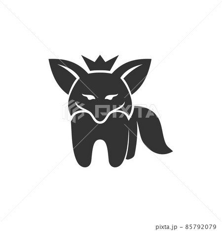 Fox Crown Standing Icon Illustration Brand Identity Fox Crown Standing Icon Illustration Brand Identity 85792079