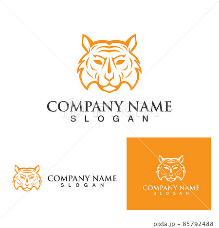 Tiger head logo mascot on white background 85792488