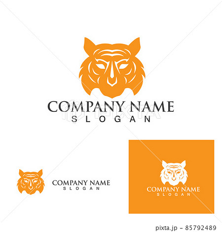 Tiger head logo mascot on white background 85792489