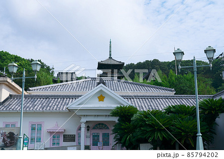 牛窓海遊文化館と本蓮寺　岡山県瀬戸内市 85794202