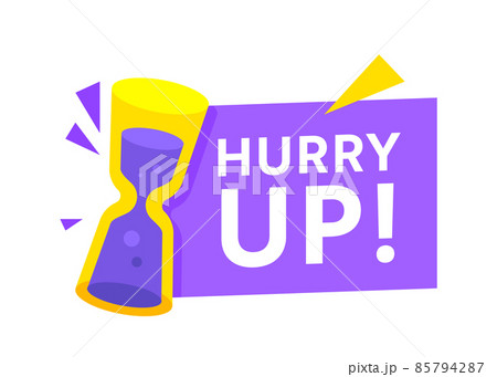 Hurry Up Special Offer Promotion, Banner or Icon with Sandglass. Great Deal or Sale, Last Minute Promo, Price Off Label 85794287