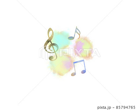 音符 の挿し絵　水彩 85794765