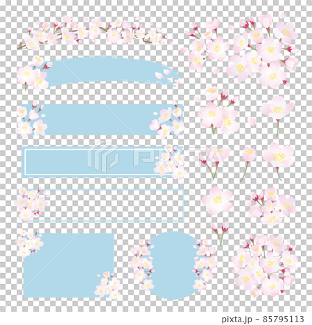 Cherry blossom frame material set Cherry blossom frame material set 85795113