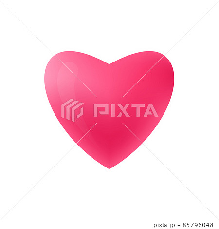 Valentines Day - vector illustration template with realistic pink heart icon Valentines Day - vector illustration template with realistic pink heart icon 85796048
