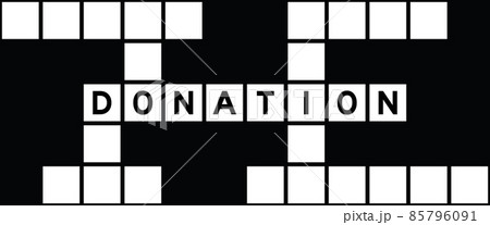 Alphabet letter in word donation on crossword puzzle background 85796091