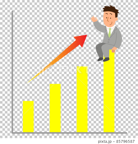 Graph rise ・ Male office worker 1 85796587