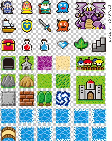 RPG風格的像素美術素材 RPG風格的像素美術素材 85797623