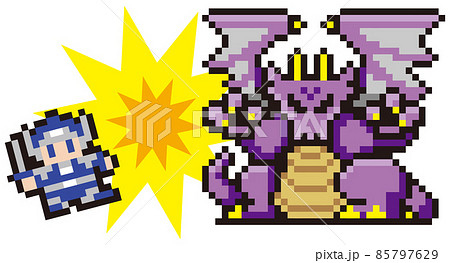 RPG風ドット絵　ボス戦 85797629