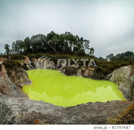 Green hot thermal spring, Rotorua, New Zealand 85797687