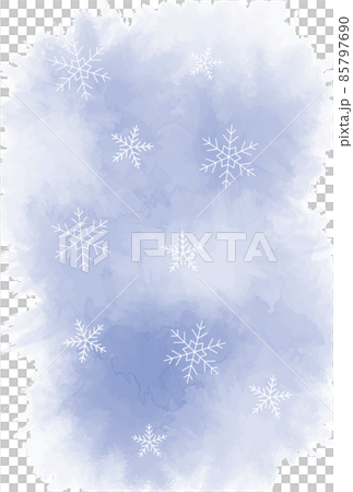 在寒冷的水彩風格雪花期間參觀的插圖 在寒冷的水彩風格雪花期間參觀的插圖 85797690