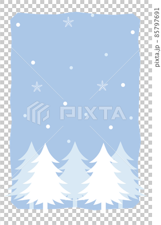 在寒冷的白雪皚皚的森林中參觀的插圖 在寒冷的白雪皚皚的森林中參觀的插圖 85797691