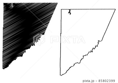Garrett County, Maryland (U.S. county, United States of America, USA, U.S., US) map vector illustration, scribble sketch Garrett map 85802399