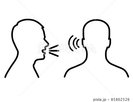 listen and speak icon, voice or sound symbol listen and speak icon, voice or sound symbol 85802526