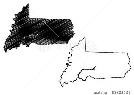 Wicomico County, Maryland (U.S. county, United States of America, USA, U.S., US) map vector illustration, scribble sketch Wicomico map 85802532