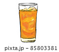 筆で描かれたオレンジジュースのイラスト 85803381