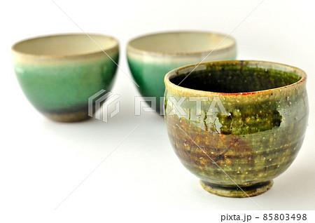 織部焼の汲出し湯呑 織部焼の汲出し湯呑 85803498