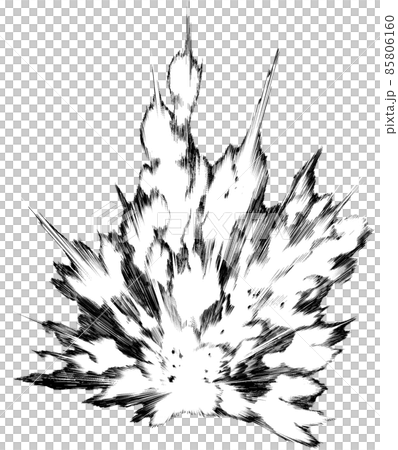 Monochrome explosion 01 - Stock Illustration [85806160] - PIXTA