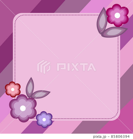 Blank Frame Decorated With Abstract Modernized Forms Flowers And Foliage. Empty Modern Border Surrounded By Multicolored Line Symbols Organized Pleasantly. Blank Frame Decorated With Abstract Modernized Forms Flowers And Foliage. Empty Modern Border Surrounded By Multicolored Line Symbols Organized Pleasantly. 85806394