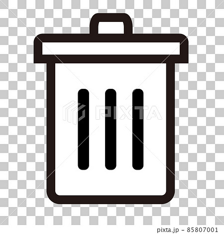 ゴミ箱 透過背景のイラスト素材