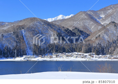 冬の青木湖 冬の青木湖 85807010