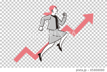 A business person woman who jumps toward the top of a person 85808080