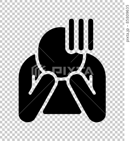 人物剪影圖標插圖/氣餒、失望、沮喪 人物剪影圖標插圖/氣餒、失望、沮喪 85809635