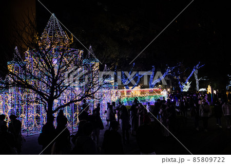 広島ドリミネーション祭りの風景です。イルミネーション祭りです。 広島ドリミネーション祭りの風景です。イルミネーション祭りです。 85809722