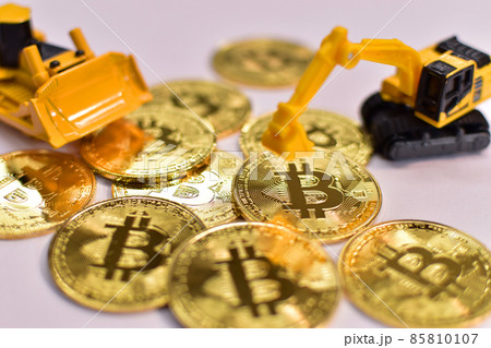 仮想通貨のマイニングイメージ 仮想通貨のマイニングイメージ 85810107