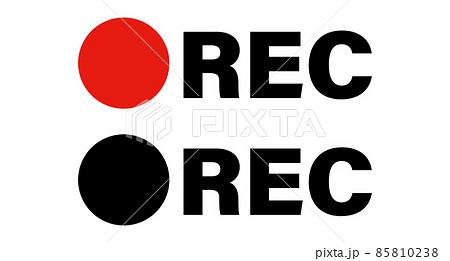 REC録画ボタンアイコンセット 85810238