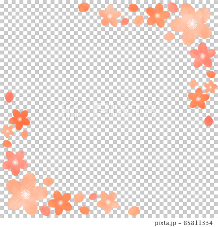 櫻花框架插圖素材入學典禮畢業典禮祝賀留言卡 85811334