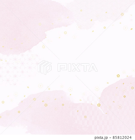 和紙素材　背景テクスチャー　和柄　ピンク 85812024