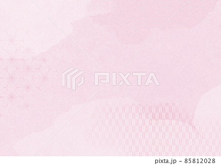 和紙素材 背景テクスチャー 和柄 春素材 ピンク 和紙素材 背景テクスチャー 和柄 春素材 ピンク 85812028