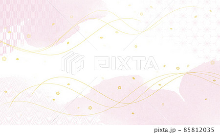 和紙素材 背景テクスチャー 桜 和柄 春素材 ピンク 和紙素材 背景テクスチャー 桜 和柄 春素材 ピンク 85812035