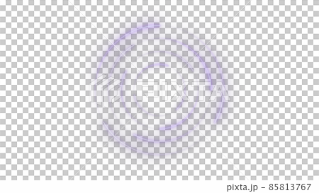 CGサークル　複数の光る光点と円形になびく光跡 85813767