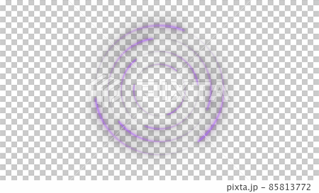 CGサークル　複数の光る光点と円形になびく光跡 85813772