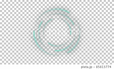CGサークル　複数の光る光点と円形になびく光跡 85813774