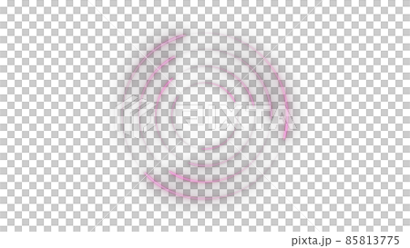 CGサークル　複数の光る光点と円形になびく光跡 85813775