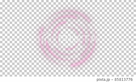 CGサークル　複数の光る光点と円形になびく光跡 85813776