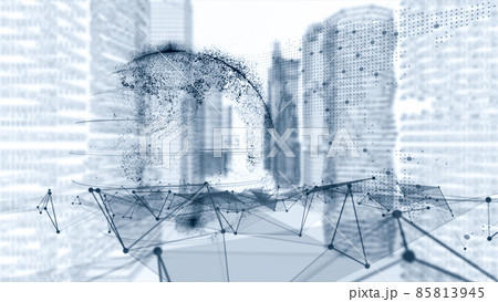 デジタル営業 在宅勤務 テレワーク IoTによる大都市のデジタル化 背景画像のイメージ デジタル営業 在宅勤務 テレワーク IoTによる大都市のデジタル化 背景画像のイメージ 85813945