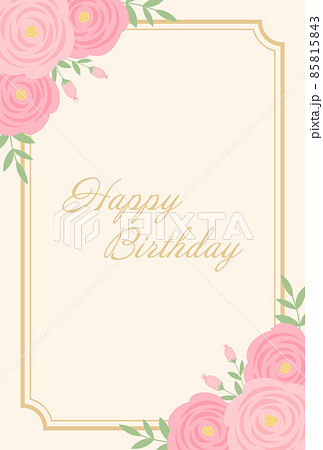 薔薇の花とフレームの背景イラスト 薔薇の花とフレームの背景イラスト 85815843
