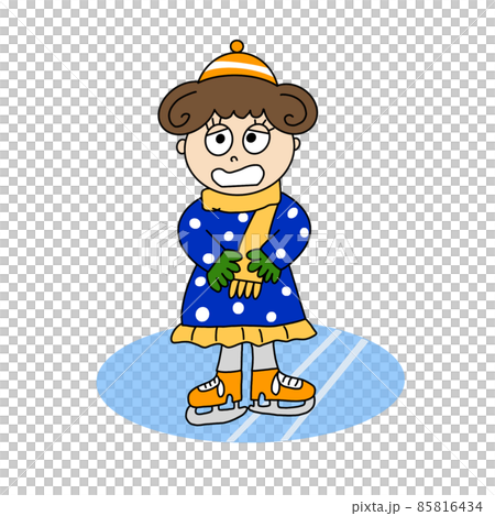 Girl skating orange illustration Girl skating orange illustration 85816434