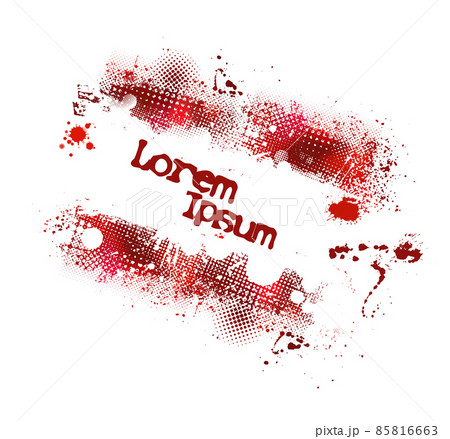 Background with blots. Frame for text . Red and white. Vector illustration 85816663