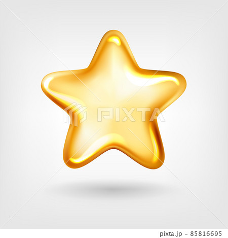 Golden glossy star 85816695