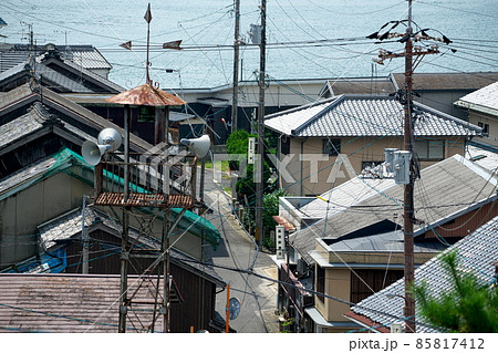 牛窓天神社の参道から見た牛窓の風景5　岡山県瀬戸内市 85817412