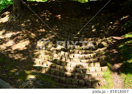 旧神居古潭駅への階段 85818007