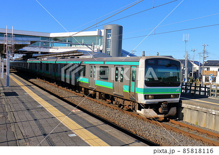 JR東日本成田線の小林駅 E231系電車　千葉県印西市小林 85818116